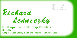 richard ledniczky business card